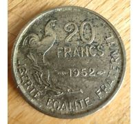 20 франков 1952 год Франция Петух