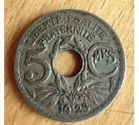 5 сентим 1923 год Франция (сантим)
