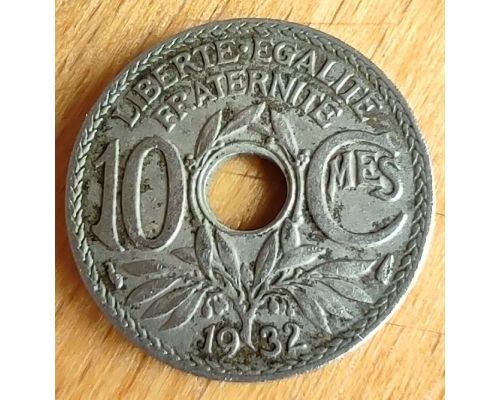 10 сентим 1932 год Франция (сантим)