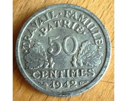 50 сентим 1942 год Франция