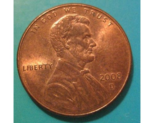 1 цент 2008 год D США