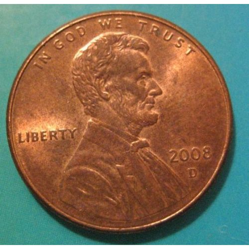1 цент 2008 год D США