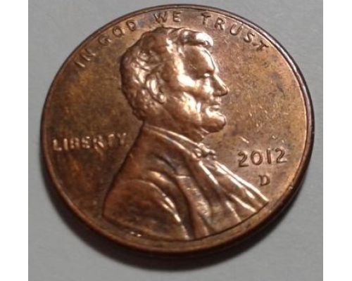1 цент 2012 год D США