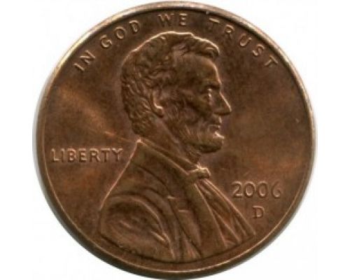 1 цент 2006 год D США