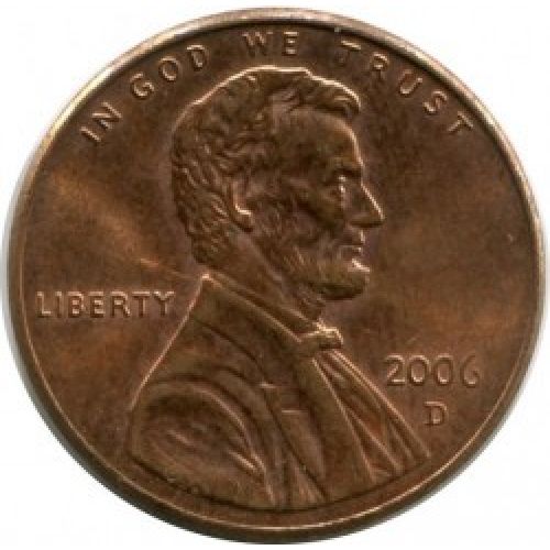 1 цент 2006 год D США