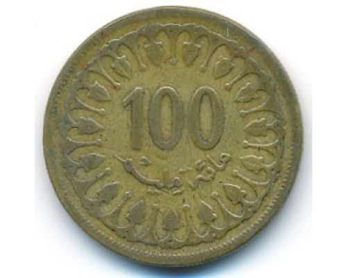 100 миллим 1983 год Тунис