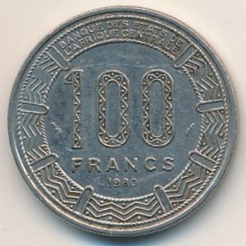 100 франков 1980 год ЧАД редкая