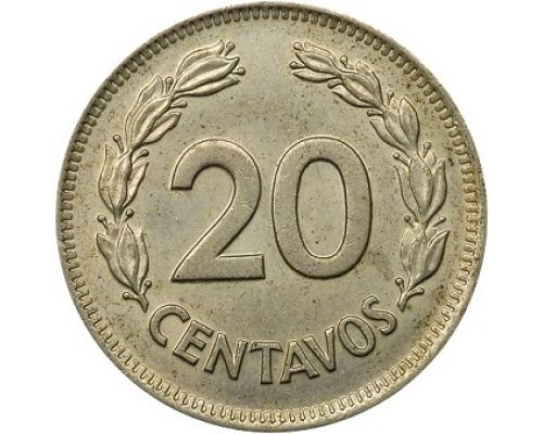 20 сентаво 1974 год Эквадор