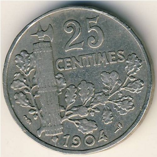 25 сентим 1904 год Франция (сантим)
