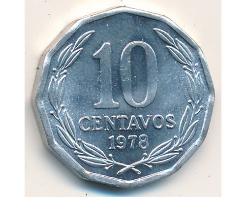 10 сентаво 1978 год Чили