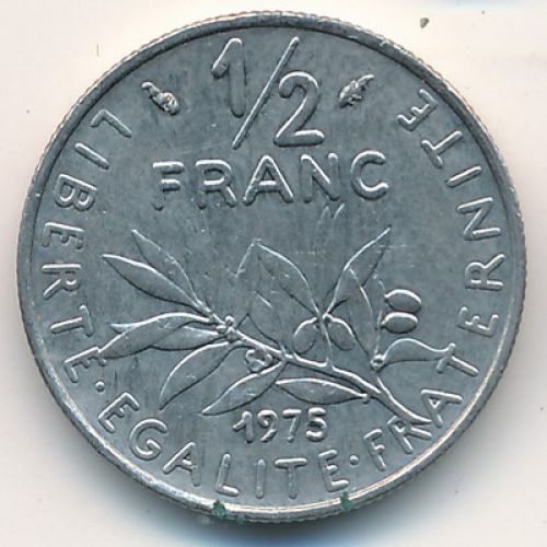 1/2 франка 1975-85 года Франция