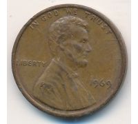 1 цент 1969 год США