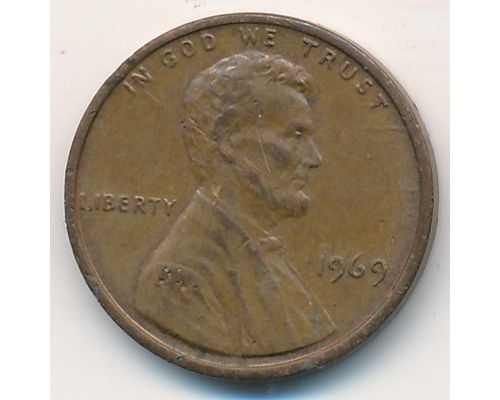1 цент 1969 год США