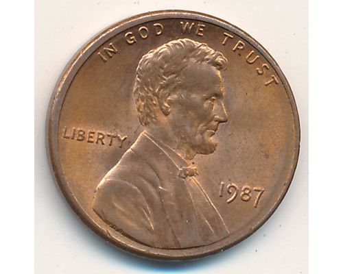 1 цент 1987 год США