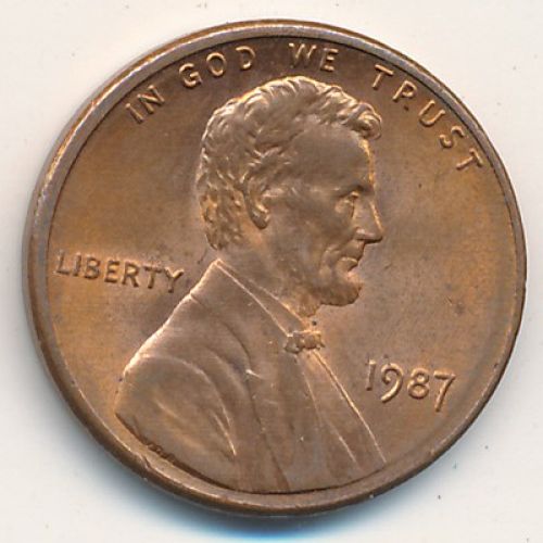 1 цент 1987 год США