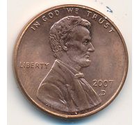 1 цент 2007 год D США