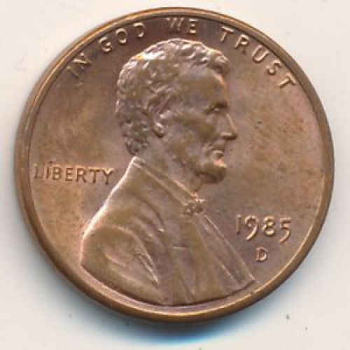 1 цент 1985 год D США
