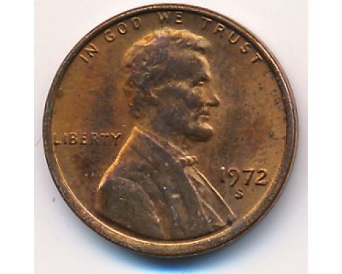 1 цент 1972 год S США