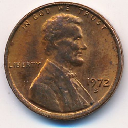 1 цент 1972 год S США