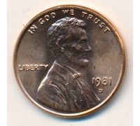 1 цент 1981 год D США