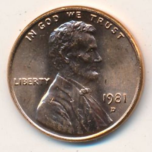 1 цент 1981 год D США