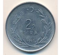 2 1/2 лиры 1967 год Турция