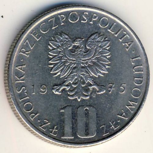 10 злотых 1975 год Польша Болеслав Прус