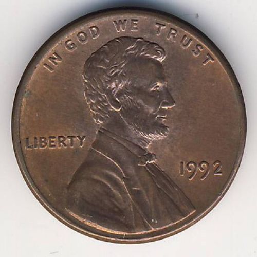 1 цент 1992 год США