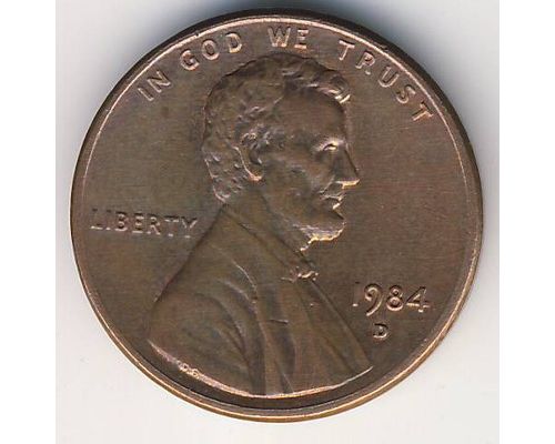1 цент 1984 год D США