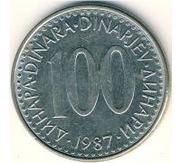 100 динаров 1987 год  Югославия