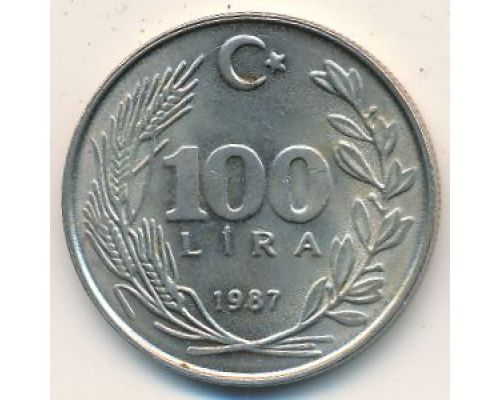100 лир 1987 год Турция