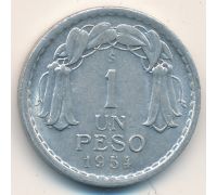 1 песо 1954 год Чили