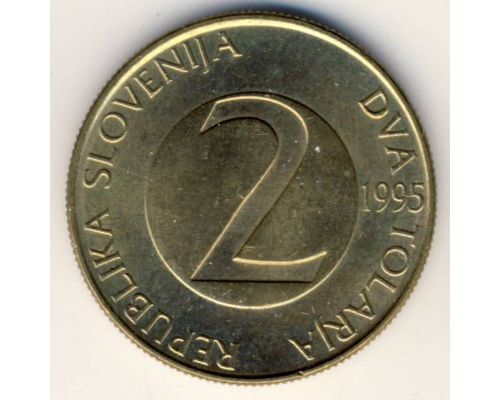 2 толара 1995 год Словения Ласточка