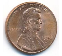 1 цент 1996 год D США