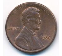1 цент 1986 год США