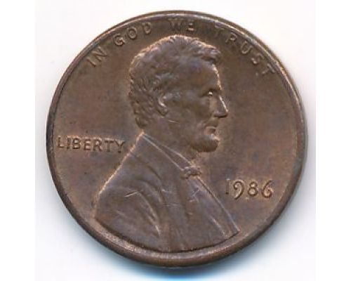 1 цент 1986 год США