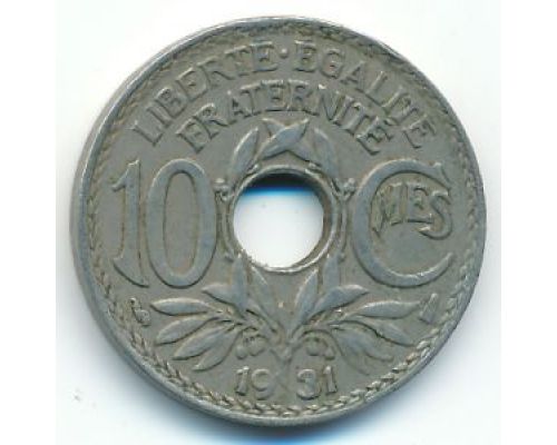 10 сентим 1931 год Франция (сантим)