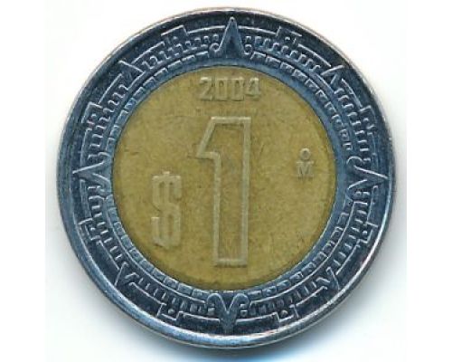 1 новый песо 2004 год Мексика