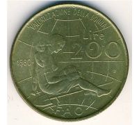 200 лир 1980 год Италия