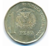1 песо 2002 год Доминиканская Республика Хуан Пабло Дуарте Доминикана