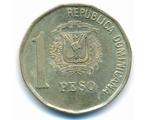 1 песо 2002 год Доминиканская Республика Хуан Пабло Дуарте Доминикана