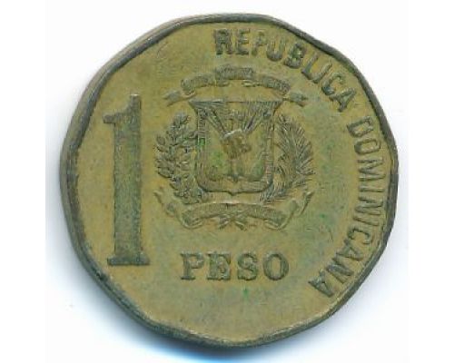 1 песо 1992 год Доминиканская Республика Хуан Пабло Дуарте Доминикана