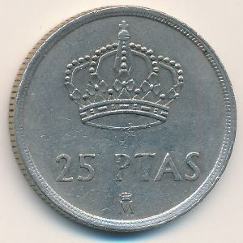 25 песет 1982 год Испания