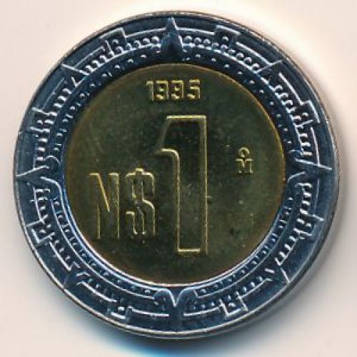 1 новый песо 1995 год Мексика