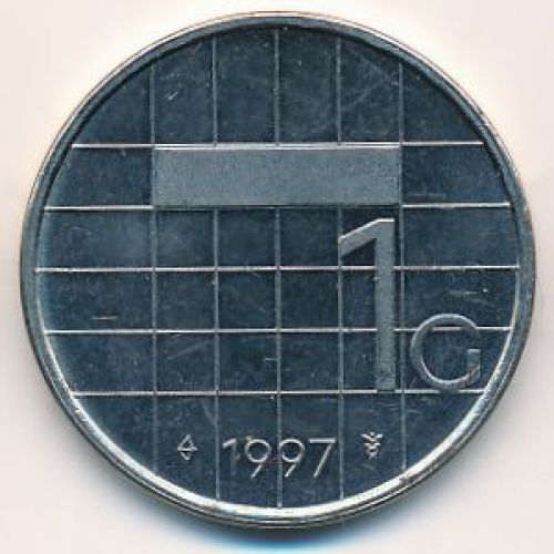 1 гульден 1997 год Нидерланды