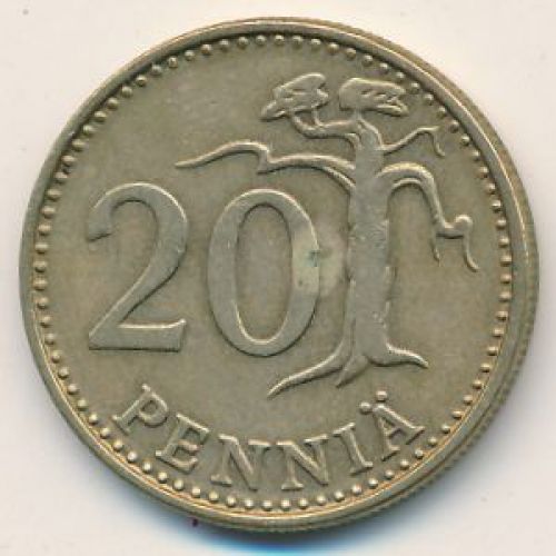 20 пенни 1974 год Финляндия