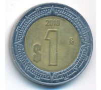 1 новый песо 2010 год Мексика