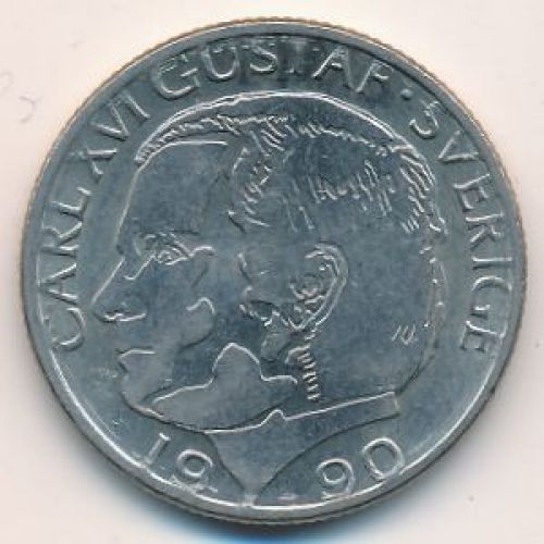 1 крона 1990 год Швеция