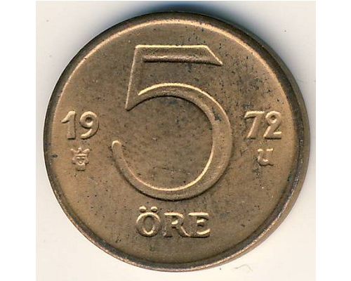 5 эре 1972 год Швеция