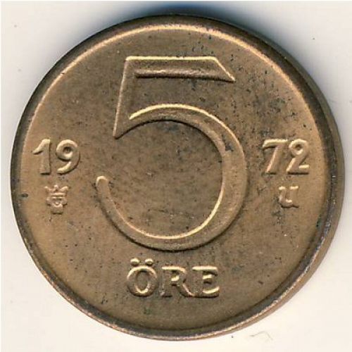 5 эре 1972 год Швеция
